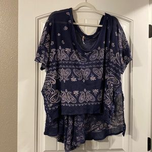 Free people bandana pattern top / tunic